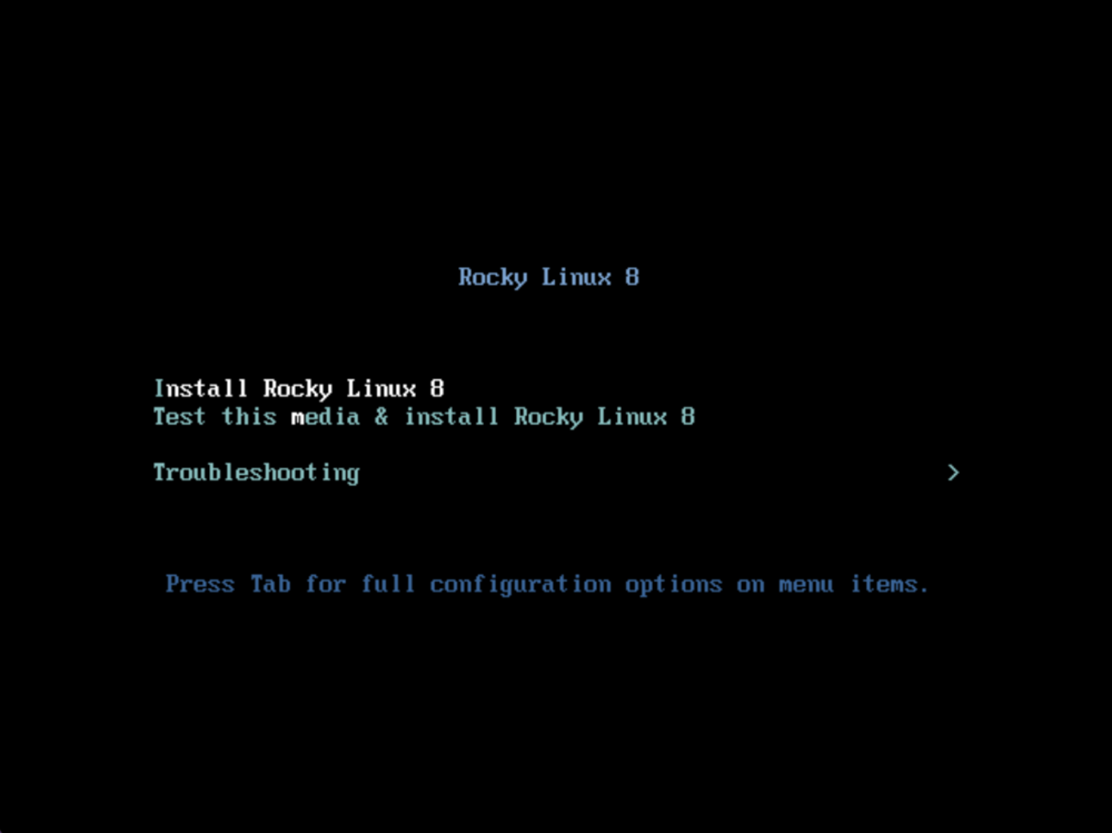 Option de configuration de Rocky Linux 