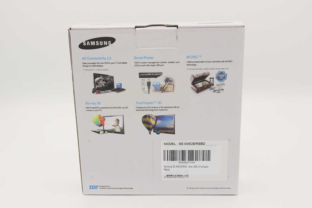 Samsung SE-506CB/RSBD Graveur Blu-ray externe Hi-Speed USB Noir 